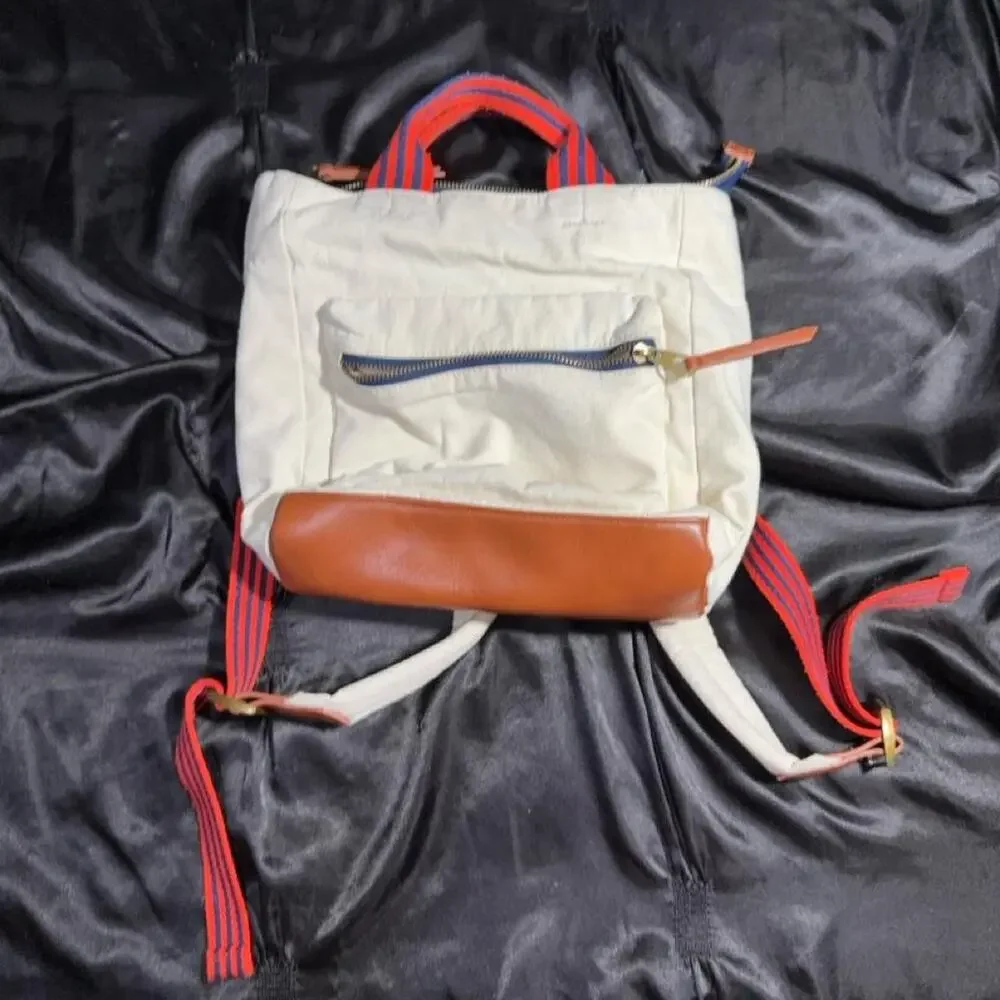 Universal thread white canvas backpack